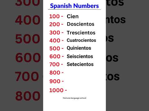 How to Say Numbers in Spanish - Hundred to Thousand #learnspanish