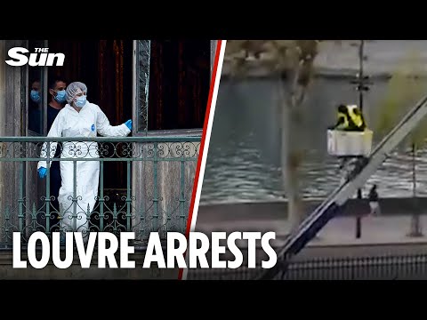 Fears Louvre heist was INSIDE JOB as two arrested over brazen £76million raid