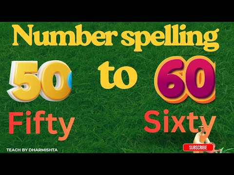 50 to 60 number spellings | number spellings for kids | number name | spelling practice for kids ||