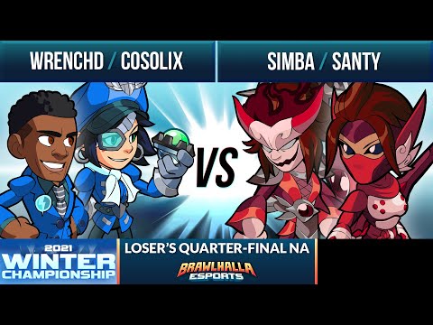 Wrenchd & Cosolix vs Simba & Santy - Loser's Quarter-Final - Winter Championship 2021 - NA 2v2