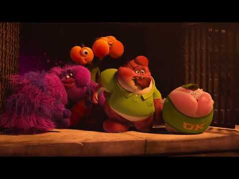 Scare game toxicity challenge scene (Monsters University 2013)