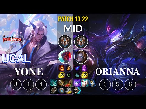 KT Ucal Yone vs Orianna Mid - KR Patch 10.22