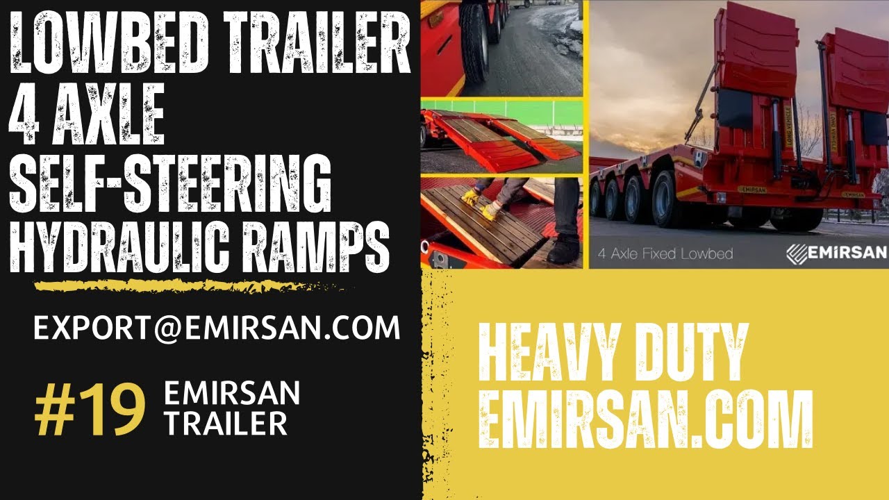 Emirsan 4 Axle Self-Steering Lowbed Trailer