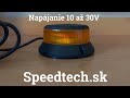 LED maják - oranžový / 92x LED / 10-30V / ECE R65 / magnet (ø 110x51mm) - Video Youtube