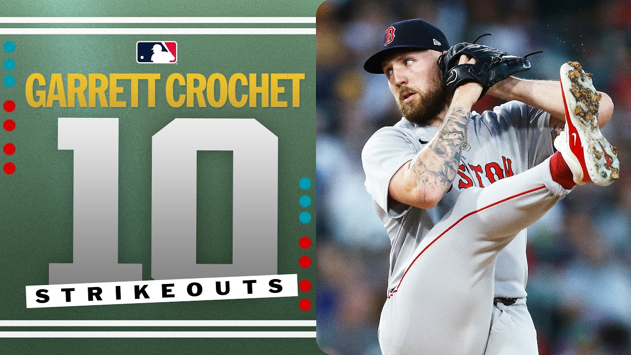 Back on top! ⬆️ Garrett Crochet reclaims the MLB strikeout lead with 10 punchouts! 💪
