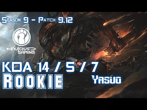 IG Rookie YASUO vs IRELIA Mid - Patch 9.12 KR Ranked