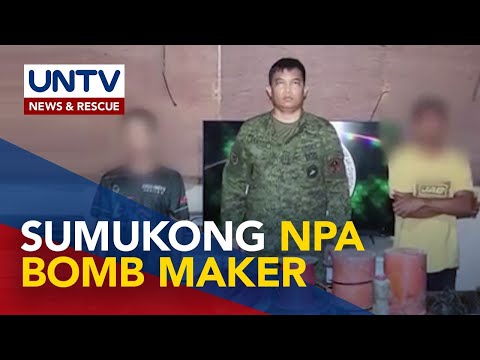 Lider at bomb maker ng NPA, sumuko sa Philippine Army sa Camarines Norte