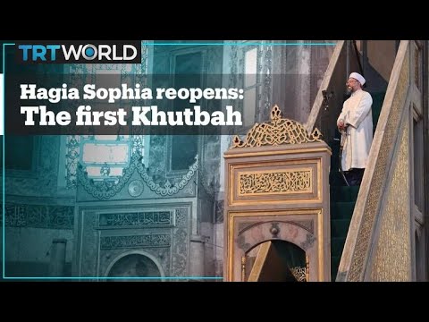 Momentos históricos: O primeiro khutbah (sermão) da Mesquita Hagia Sophia após 86 anos