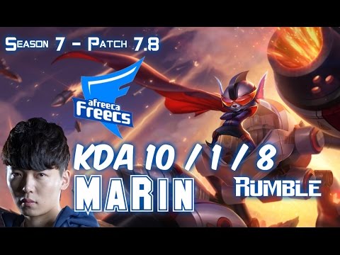 AFs MaRin RUMBLE vs LEE SIN Top - Patch 7.8 KR Ranked