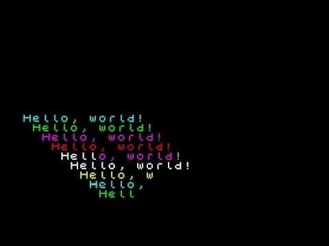 Ping-Pong HelloWorld with ZX Spectrum