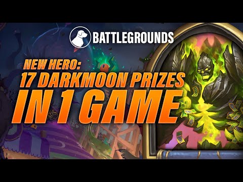 New Hero Tickatus, 17 Darkmoon Prizes in 1 Game  | Dogdog Hearthstone Battlegrounds
