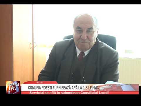 COMUNA ROESTI FURNIZEAZA APA LA 1,80 LEI/MC!