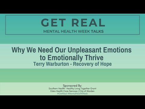 Why We Need Our Unpleasant Emotions to Emotionally Thrive - Terry Warburton (Recovery of Hope)
