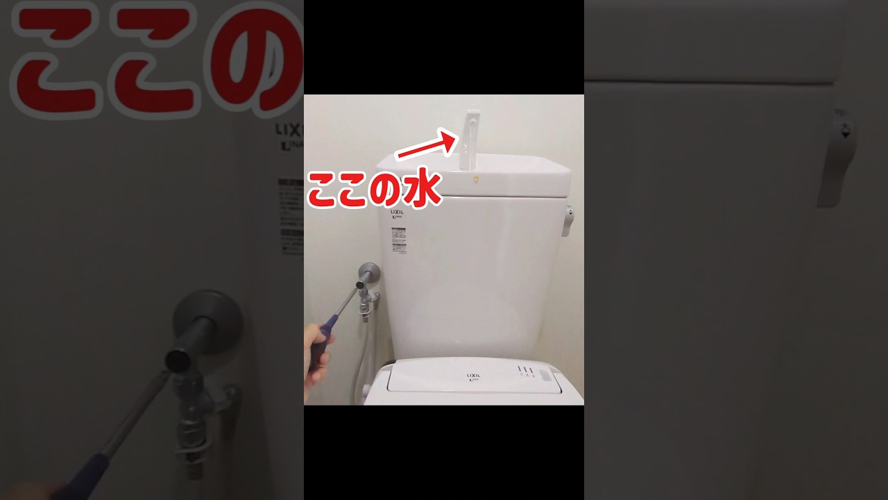 【トイレ】水の止め方。水漏れ応急処置#トイレ #TOTO#LIXIL#Shorts