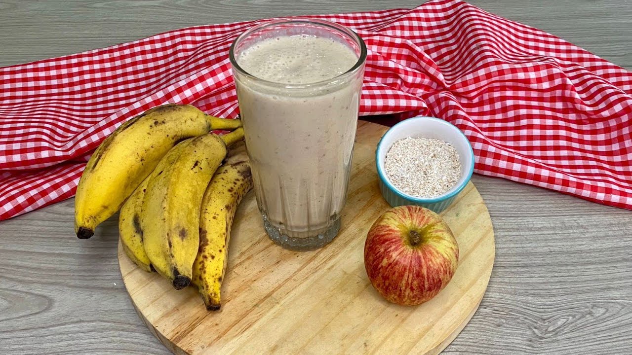 BENEFÍCIOS DA VITAMINA DE BANANA,MAÇÃ E AVEIA