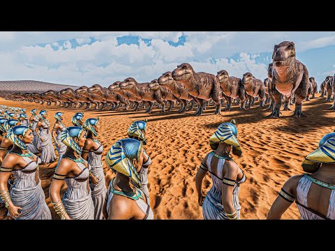 10.000 CLEOPATRA vs 100.000 T-REX - Ultimate Epic Battle Simulator 2 UEBS 2