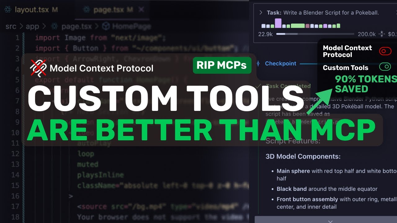 Custom Tools: This is BETTER Than MCP & SAVES 90% OF YOUR TOKENS!