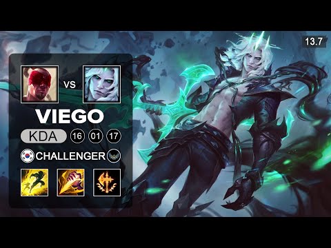 Viego vs Lee Sin Jungle - KR Challenger - Patch 13.7 Season 13