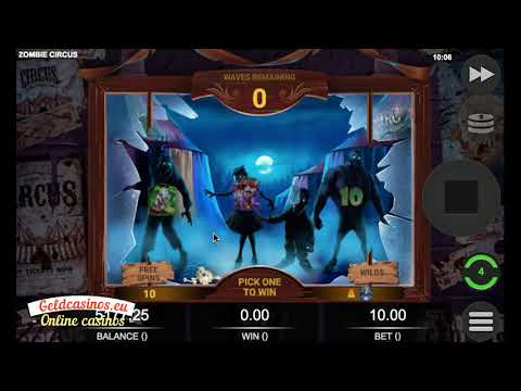 Zombie Circus Spielautomat, Mega Win und Bonus!