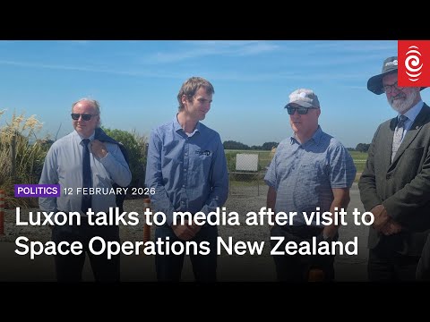 Luxon talks to media after visit to Space Operations New Zealand | RNZ