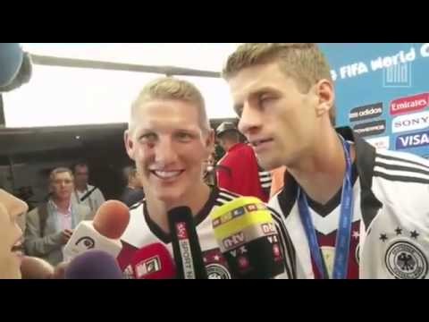 WM Finale 2014 : Müller verarscht Reporter (Deutschland vs. Argentinien)