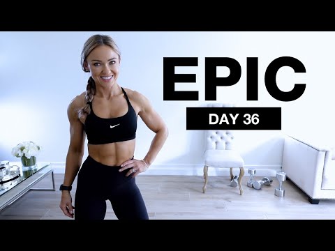Day 36 of EPIC | BACK WORKOUT / BICEP WORKOUT with Dumbbells