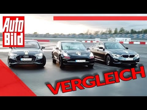 Tesla Model 3 vs. BMW 3er vs. Audi A4 (2019): Test - Elektro - Plug-in-Hybrid