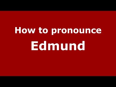 How to pronounce Edmund (Germany/German) - PronounceNames.com