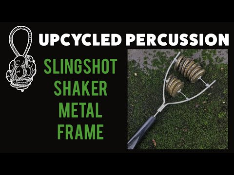 Upcycled Percussion - Slingshot Shaker - Multicolored Bottle Caps image 5