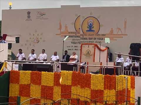 Ritesh Jha Prime Minister event on Int'l Yoga Day on June 21, 2022 at Mysore