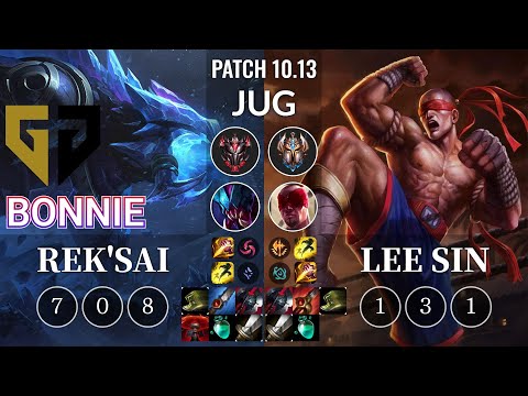 GEN Bonnie Rek'Sai vs Lee Sin Jungle - KR Patch 10.13