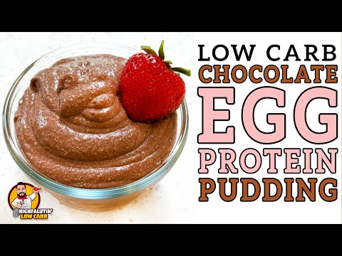 VIRAL Keto Egg Protein PUDDING 🥚 LOW CARB Chocolate Pudding Recipe!