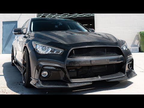 Q50 Front End Transformation with Carbon Fiber!