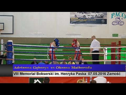 VIII Memoriał Bokserski im Henryka Paska Zamość Adrianna Gęborys vs Oksana Maiboroda