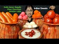 Eating Gulab Jamun Rasgulla Kheer Chamcham Laddu Langcha Big Bites Asmr Eating Mukbang
