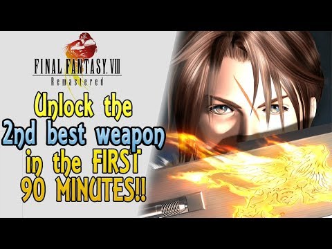 Final Fantasy 8 Remastered how to get the SECOND BEST WEAPON in the first 90 minutes (punishment)