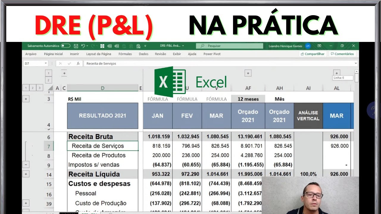 Live: DRE (P&L) na prática