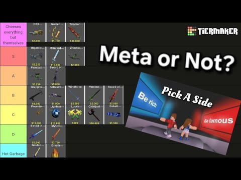 Competitively Ranking Roblox Pick a Side Weapons