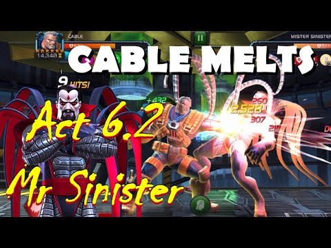 Cable Melts Act 6.2 Mr Sinister with Caustic Temper | Marvel Contest of Champions