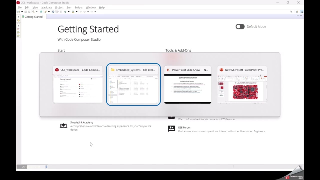 Step 1 TI CC3235SF LaunchPad Software Setup