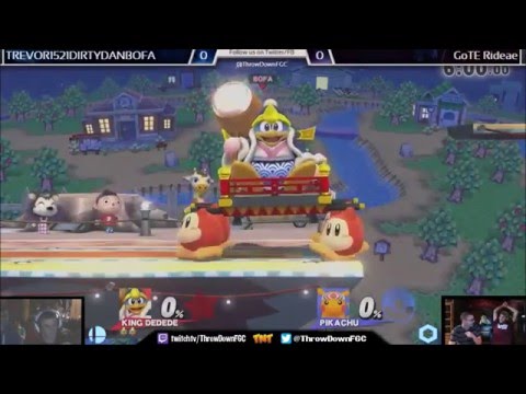 Smash 4 TNT 3-17-16 | Round 4 | TREVOR152DIRTYDANBOFA(King De^3) VS GoTE Rideae (Pikachu)