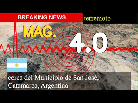 😱🚨 Terremoto Hoy: ¡Justo Ahora! Magnitud 4.0 Cerca Cerca Del Municipio De San José, Catamarca, Argen