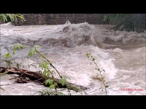 2^PARTE : TORRENTE VERMENAGNA IN PIENA CON LE ABBONDANTI PIOGGE A ROBILANTE (CN) DOM. 21 - 5 - 2023.