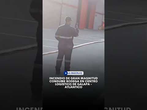 Incendio de gran magnitud consume bodega en centro logístico de Galapa - Atlántico