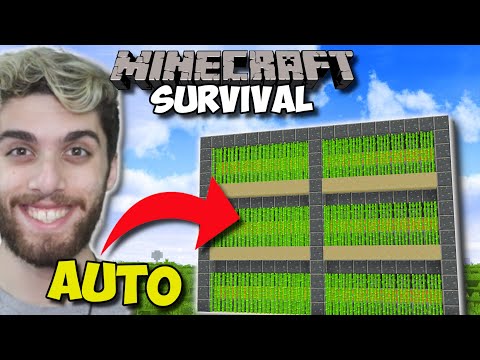 Making A GIANT SUGARCANE FACTORY In Minecraft Survival!!! [Ep 256]