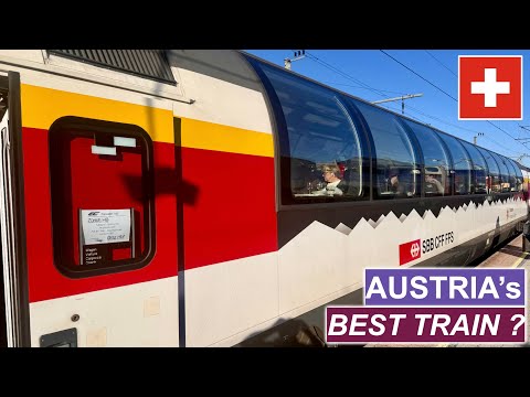 Swiss First Class Panorama Car: Eurocity Train "Transalpin" (Zürich–Innsbruck–Graz)