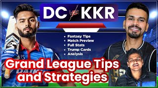 DC vs KKR Dream11, KKR vs DC Dream11, Delhi vs Kolkata Dream11: Grand League Tips and Strategies