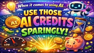 When it comes to using AI use those AI credits sparingly