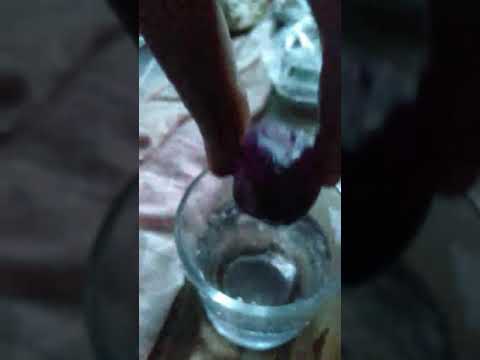 Strange self-illumination stone in water