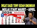 REMEMBER DAUD TONY HAS ALREADY ANNOUNCED START MARCH APRIL